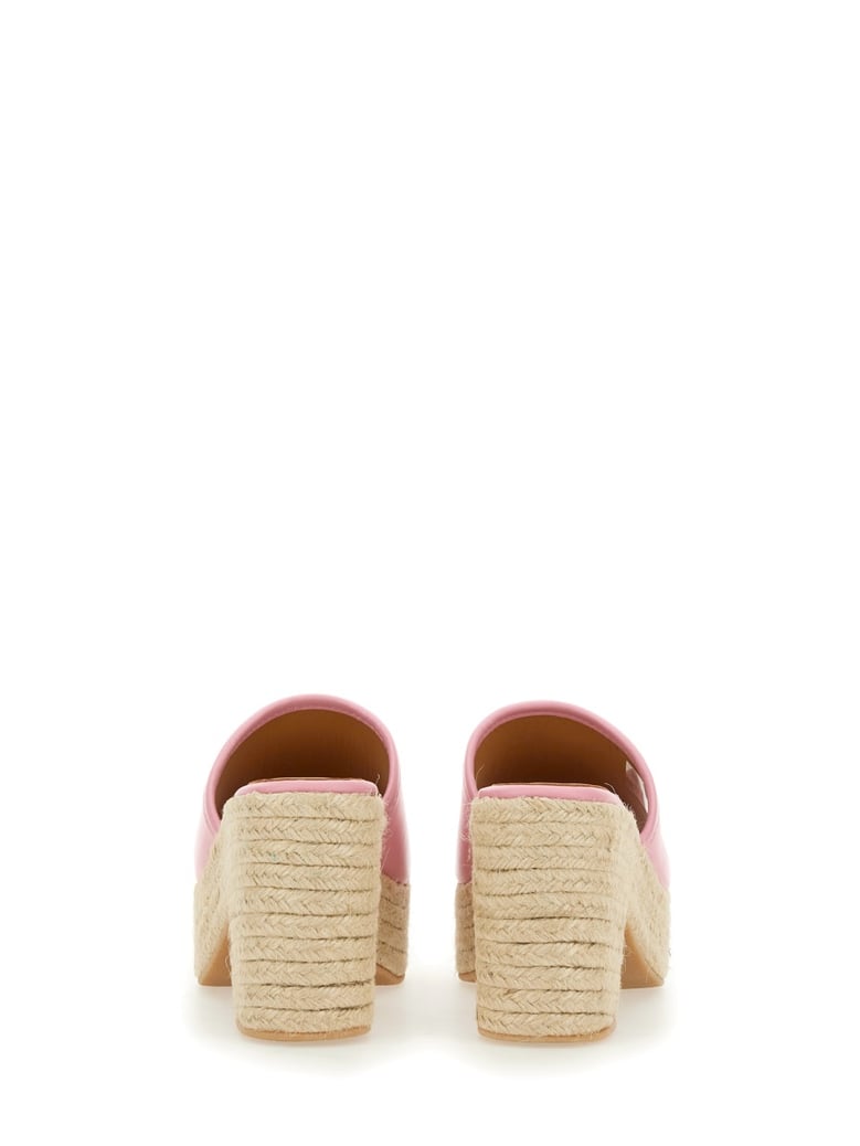 leather sandal in pink by Selfnex