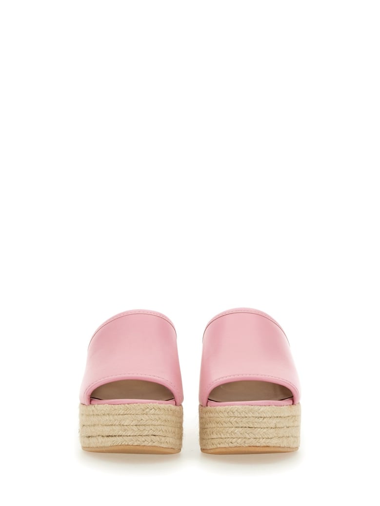 leather sandal in pink by Selfnex