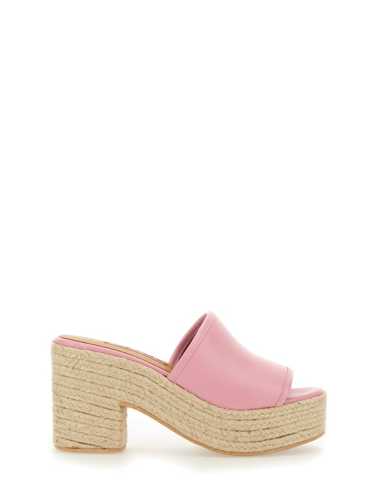 leather sandal in pink by Selfnex