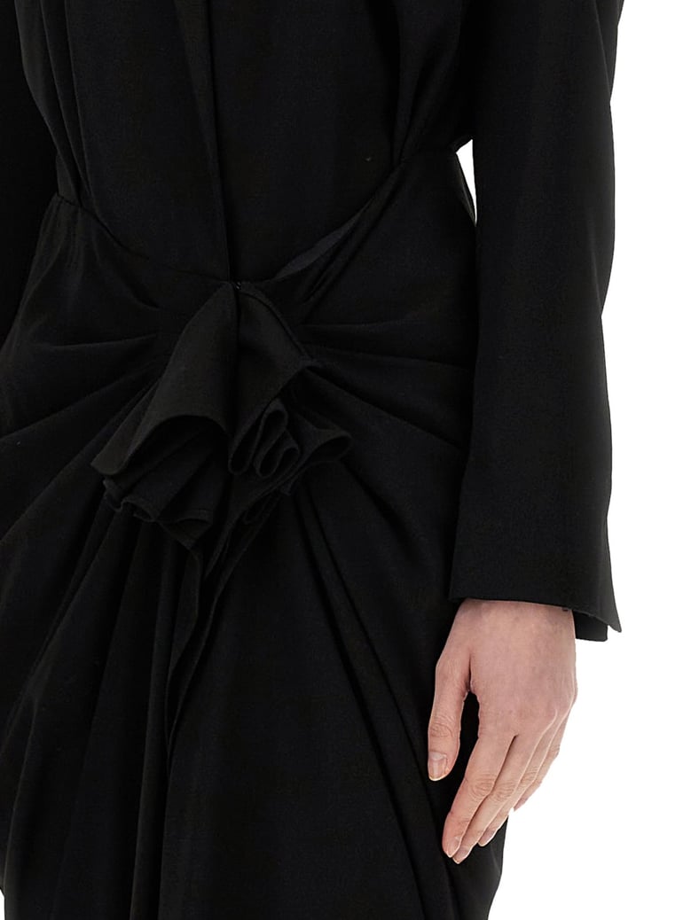 midi dress in black by Selfnex