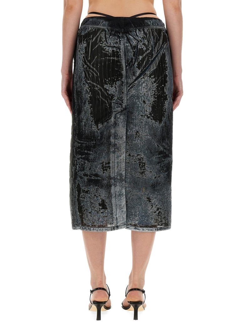 black skirt with cotton and polyamide blend by Selfnex