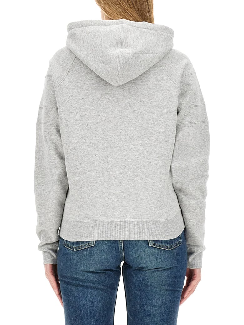 cotton hoodie in grey by Selfnex