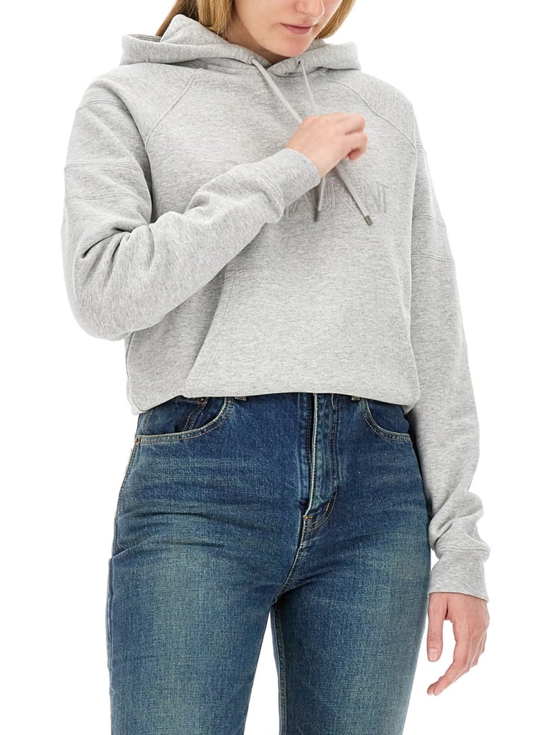 cotton hoodie in grey by Selfnex