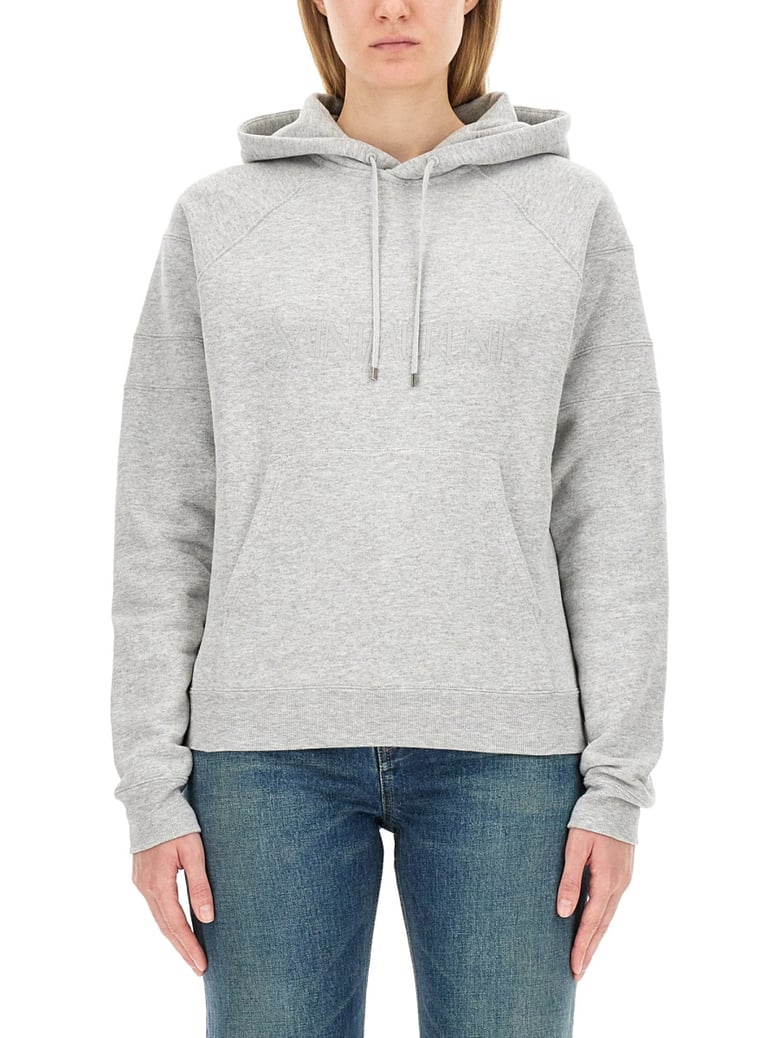 cotton hoodie in grey by Selfnex