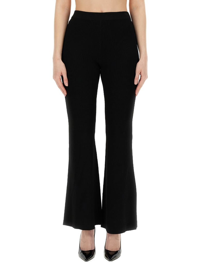 flare leggings in black by Selfnex