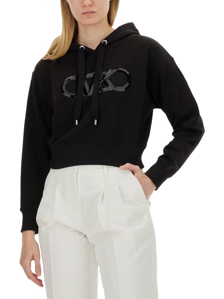 black sweatshirt with logo by Selfnex