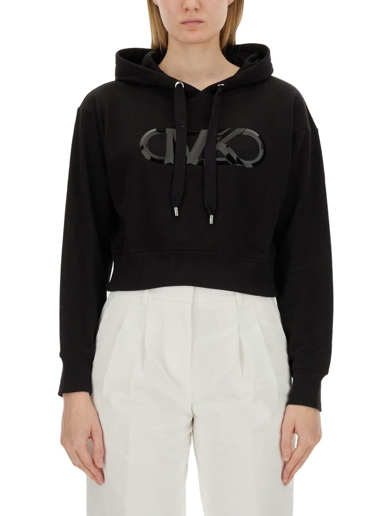 black sweatshirt with logo by Selfnex