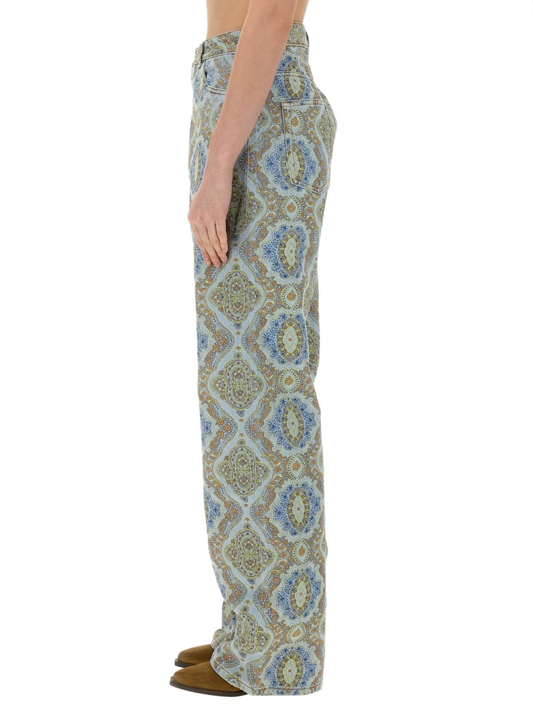 jeans with paisley print by Selfnex