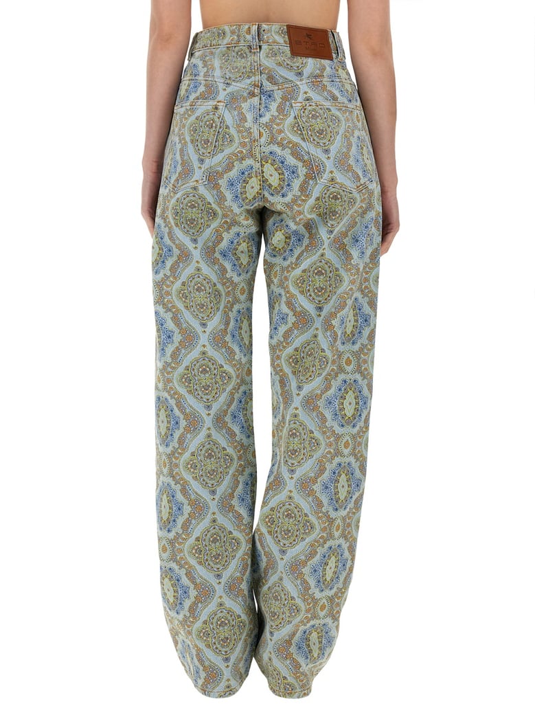 jeans with paisley print by Selfnex
