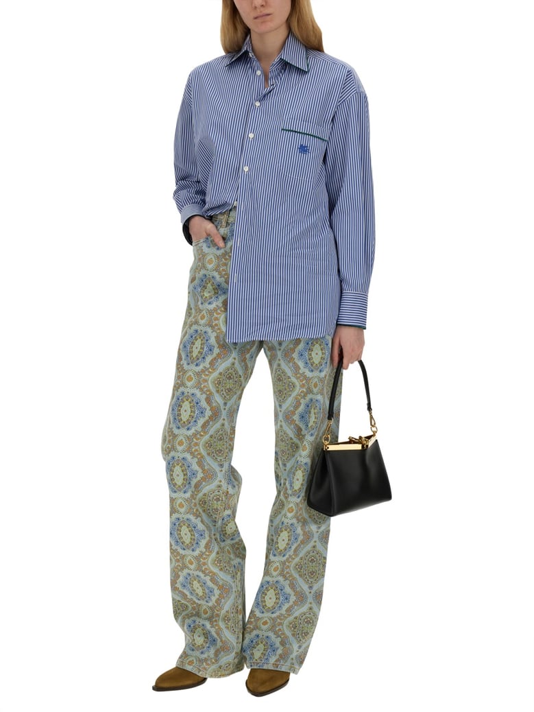 jeans with paisley print by Selfnex