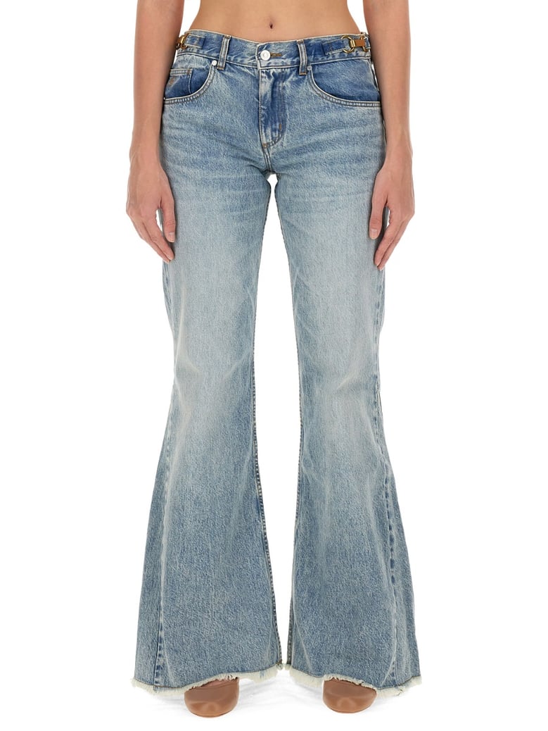 bootcut jeans in denim by Selfnex