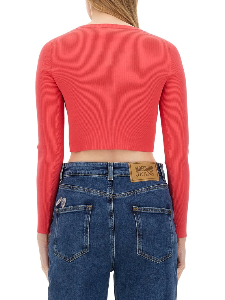 cropped cardigan in white by Selfnex