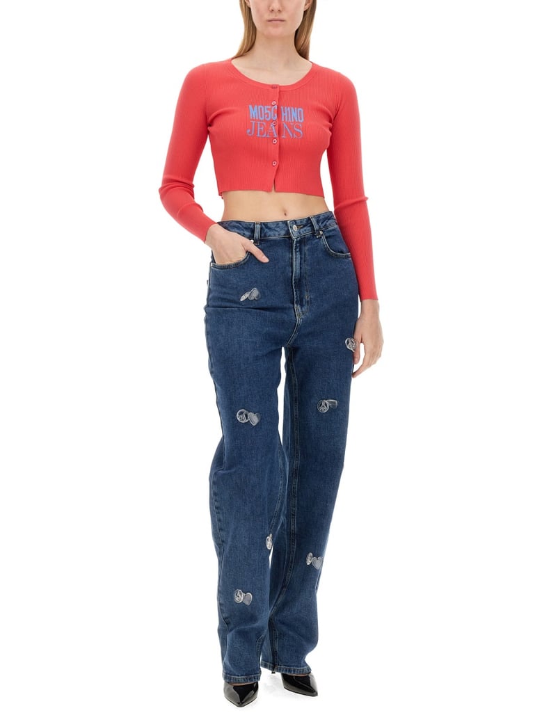 cropped cardigan in white by Selfnex