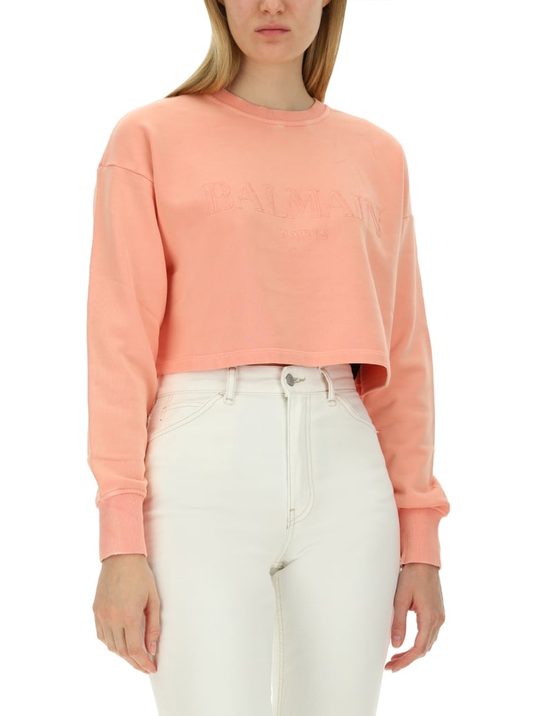 cropped logo sweatshirt by Selfnex