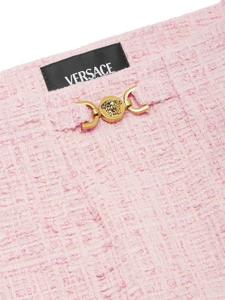 skirt cotton-mix tweed pink by Selfnex