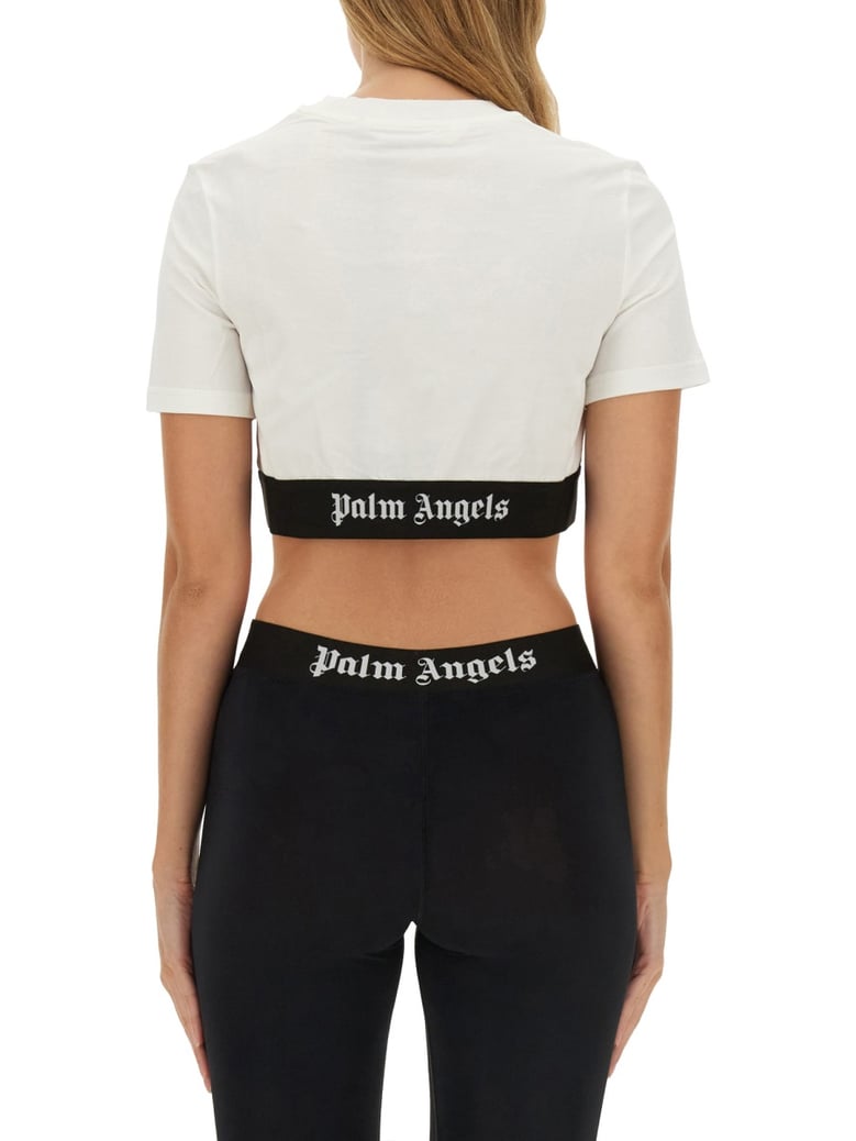 cropped t-shirt with logo by Selfnex