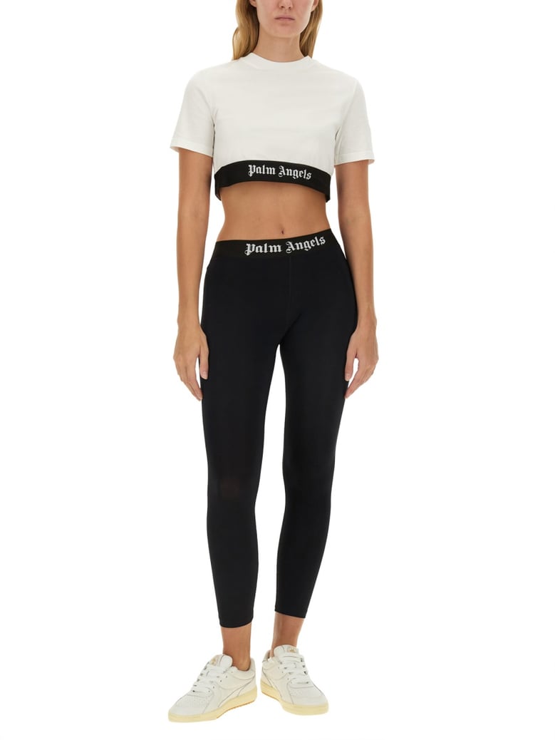 cropped t-shirt with logo by Selfnex