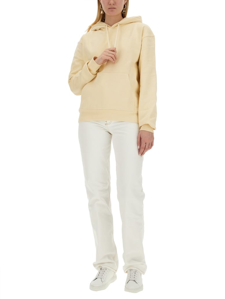 yellow sweatshirt with logo by Selfnex