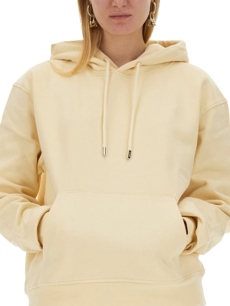 yellow sweatshirt with logo by Selfnex
