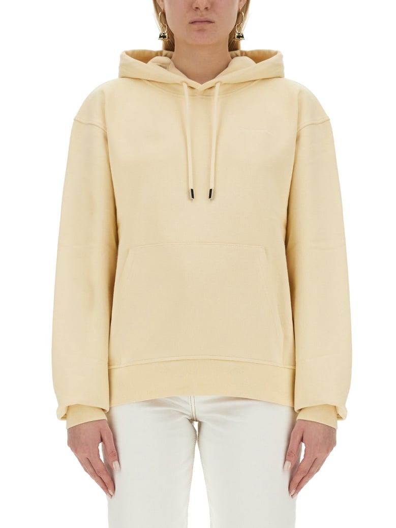 yellow sweatshirt with logo by Selfnex