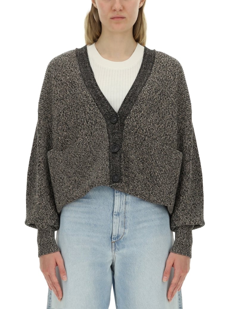 maxi cardigan in grey by Selfnex