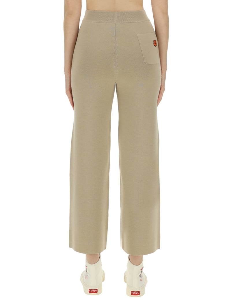 cropped wool pants with logo by Selfnex