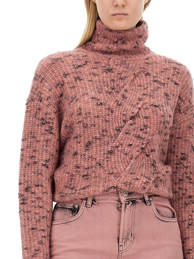 pink turtleneck shirt by Selfnex