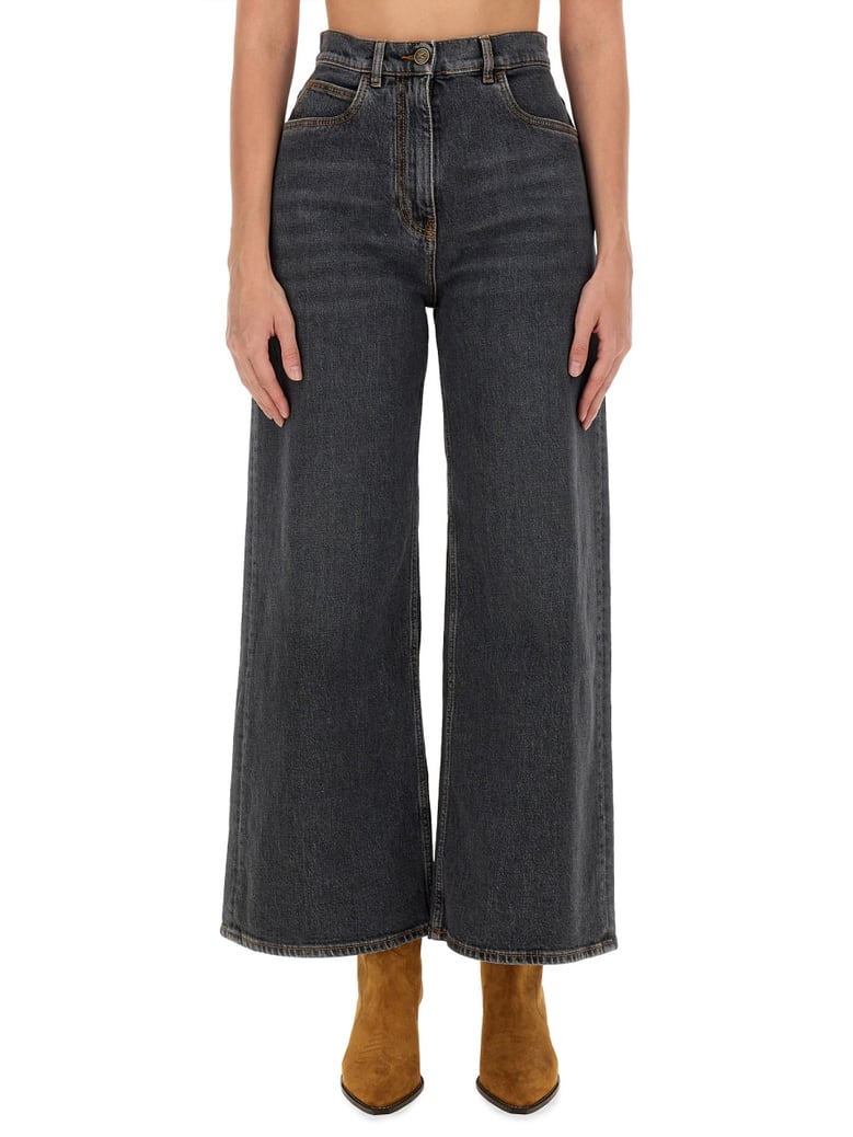 baggy jacquard jeans by Selfnex