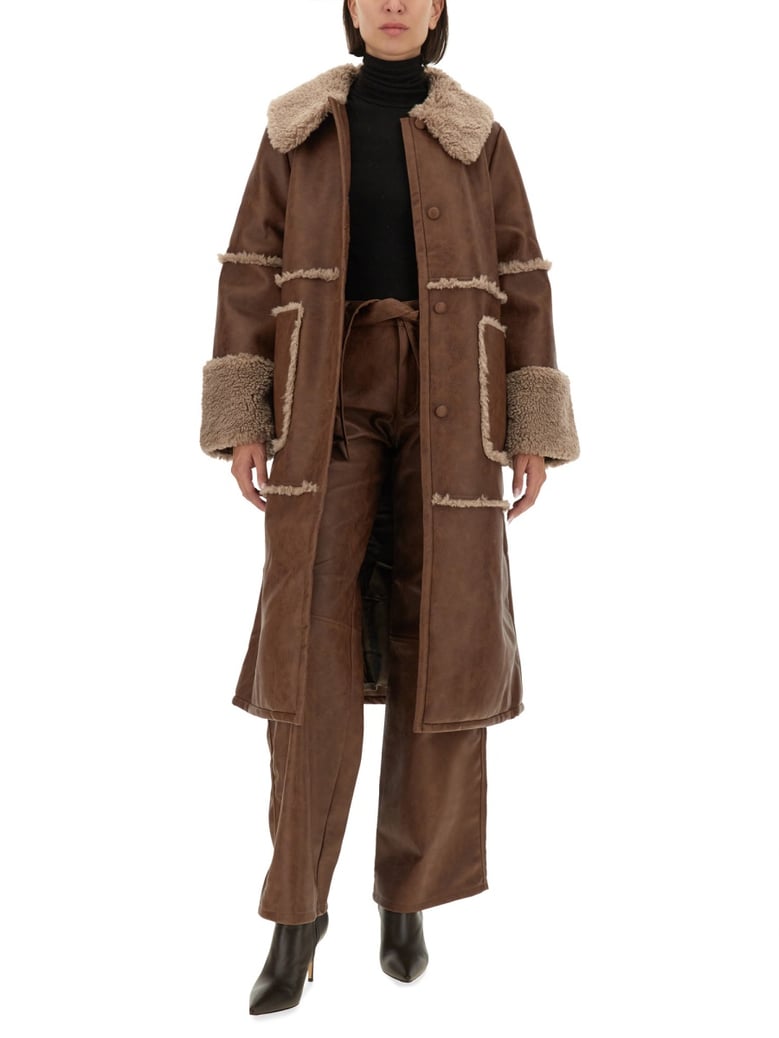regular fit brown pants by Selfnex