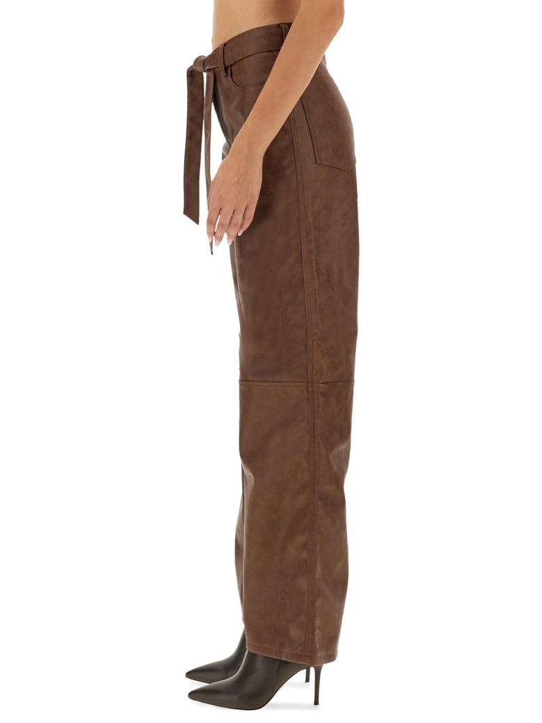 regular fit brown pants by Selfnex