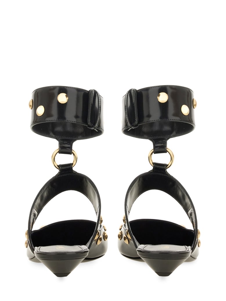 black leather jade sandals by Selfnex