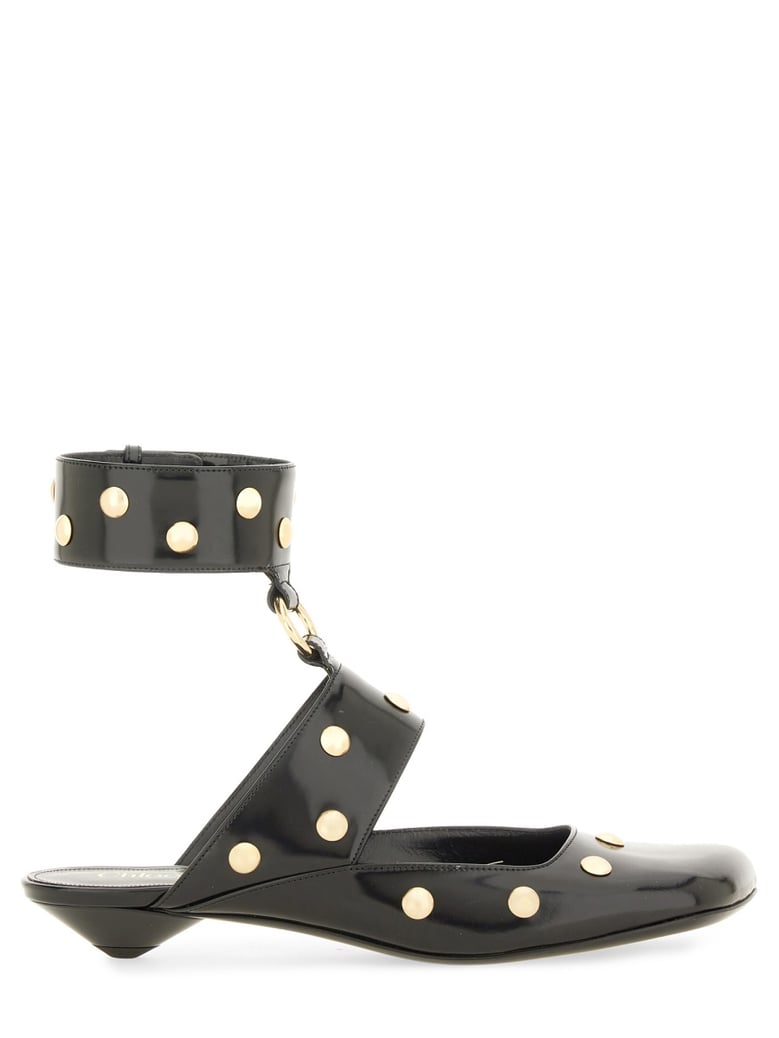 black leather jade sandals by Selfnex