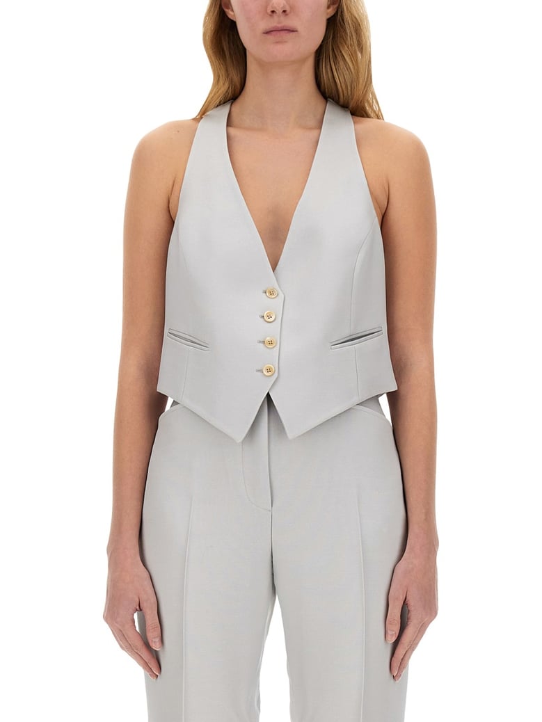 silk wool vest by Selfnex