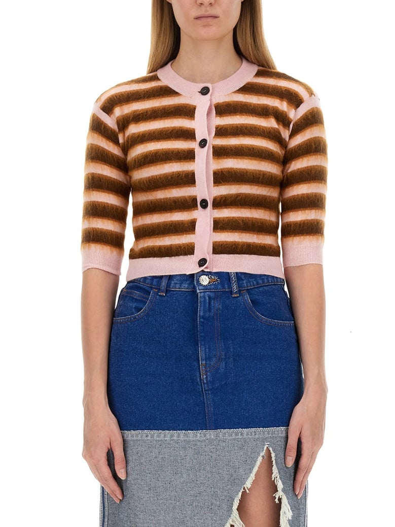 cardigan with stripe pattern by Selfnex