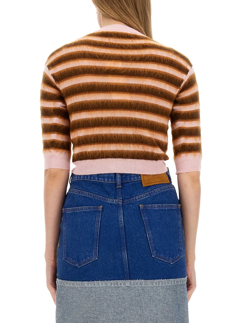 cardigan with stripe pattern by Selfnex
