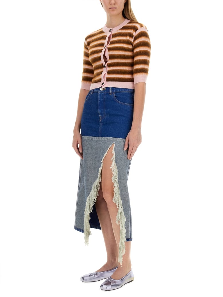 cardigan with stripe pattern by Selfnex