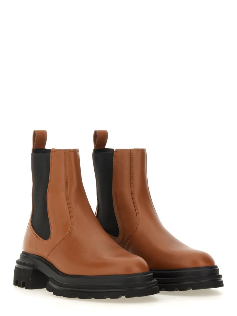 brown calfskin chelsea boot by Selfnex