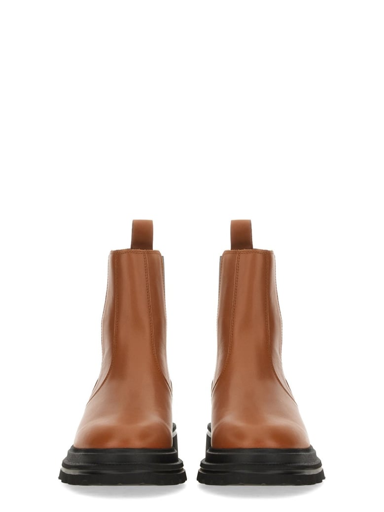 brown calfskin chelsea boot by Selfnex