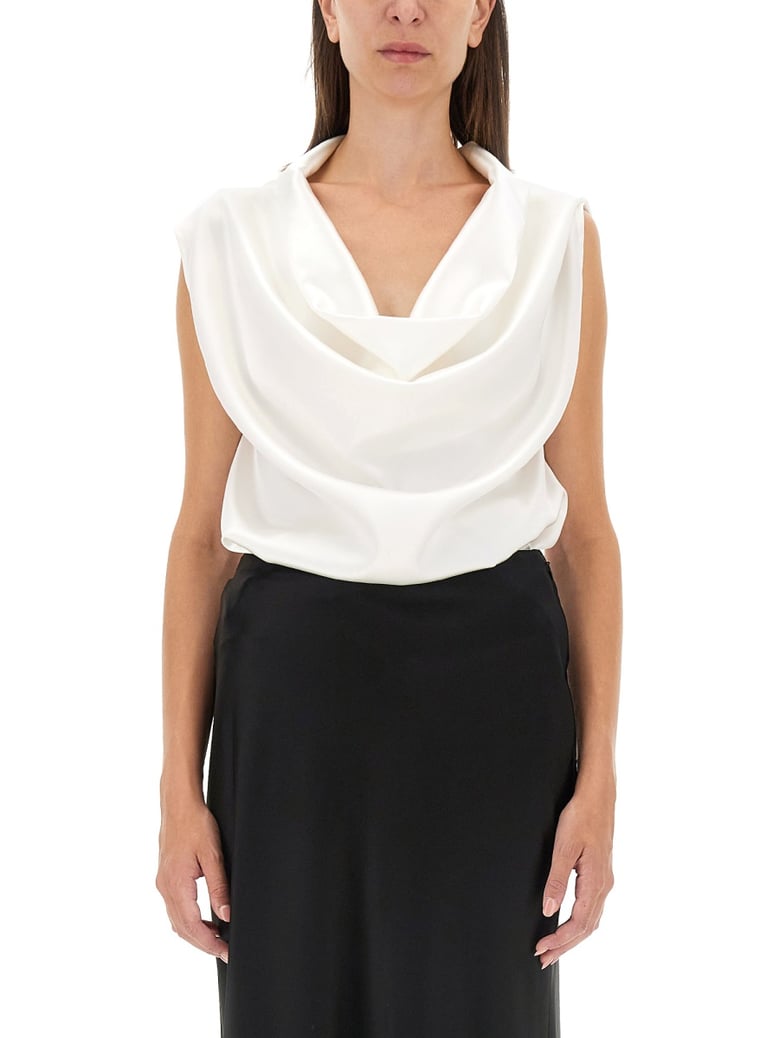 shirt with dropped collar by Selfnex