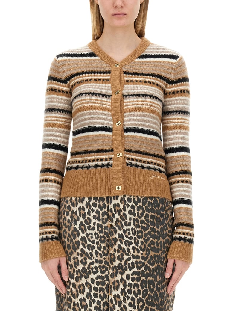 cardigan with stripe pattern by Selfnex