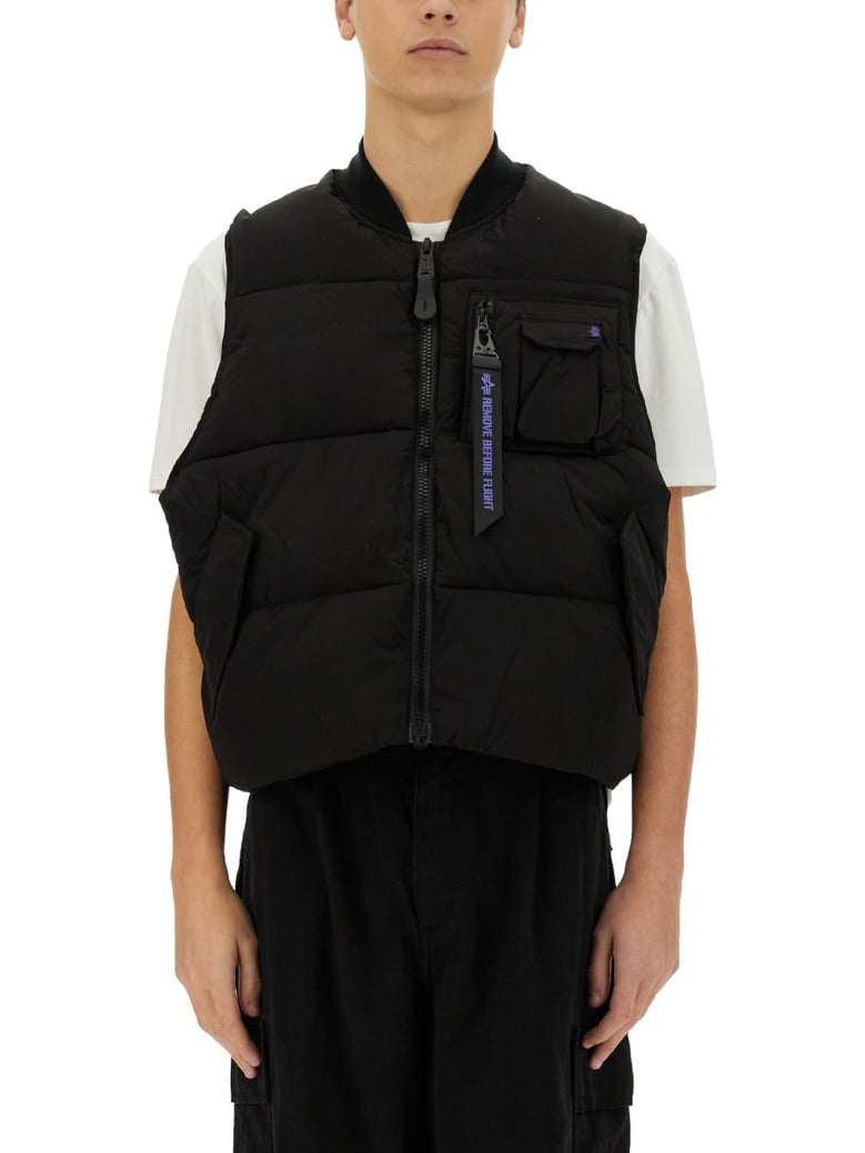 sleeveless ma-1 jacket by Selfnex