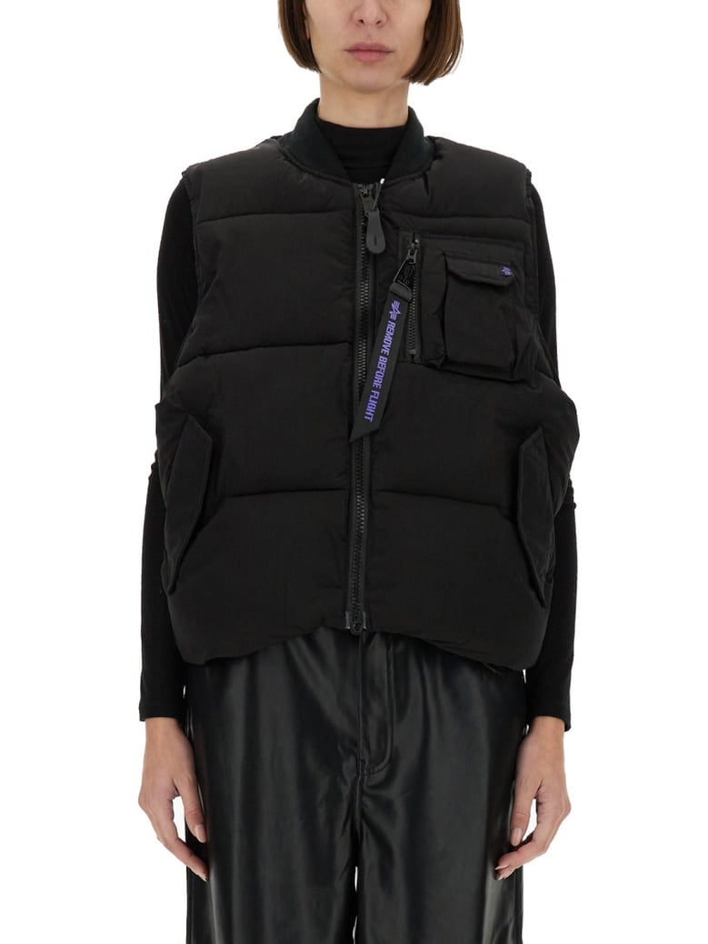 sleeveless ma-1 jacket by Selfnex