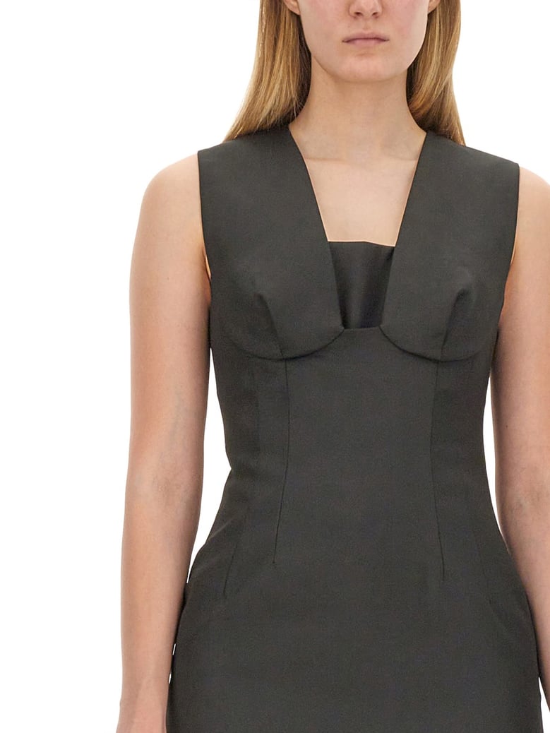 grey polyester top by Selfnex