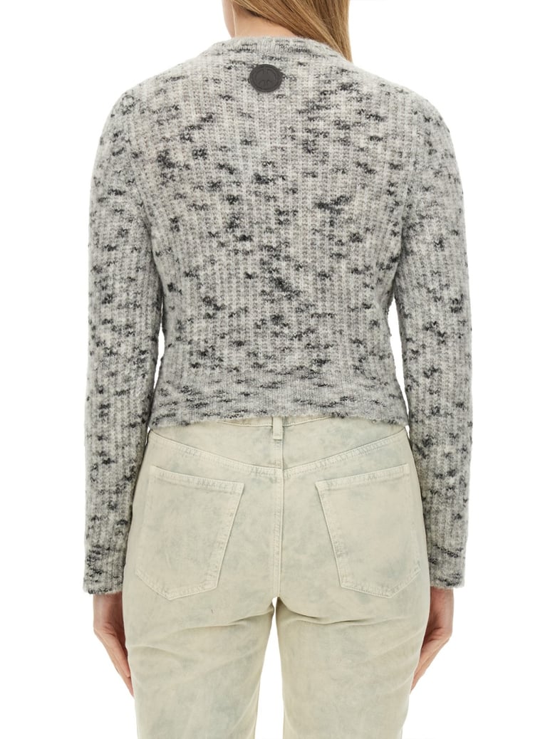 cropped shirt in grey by Selfnex