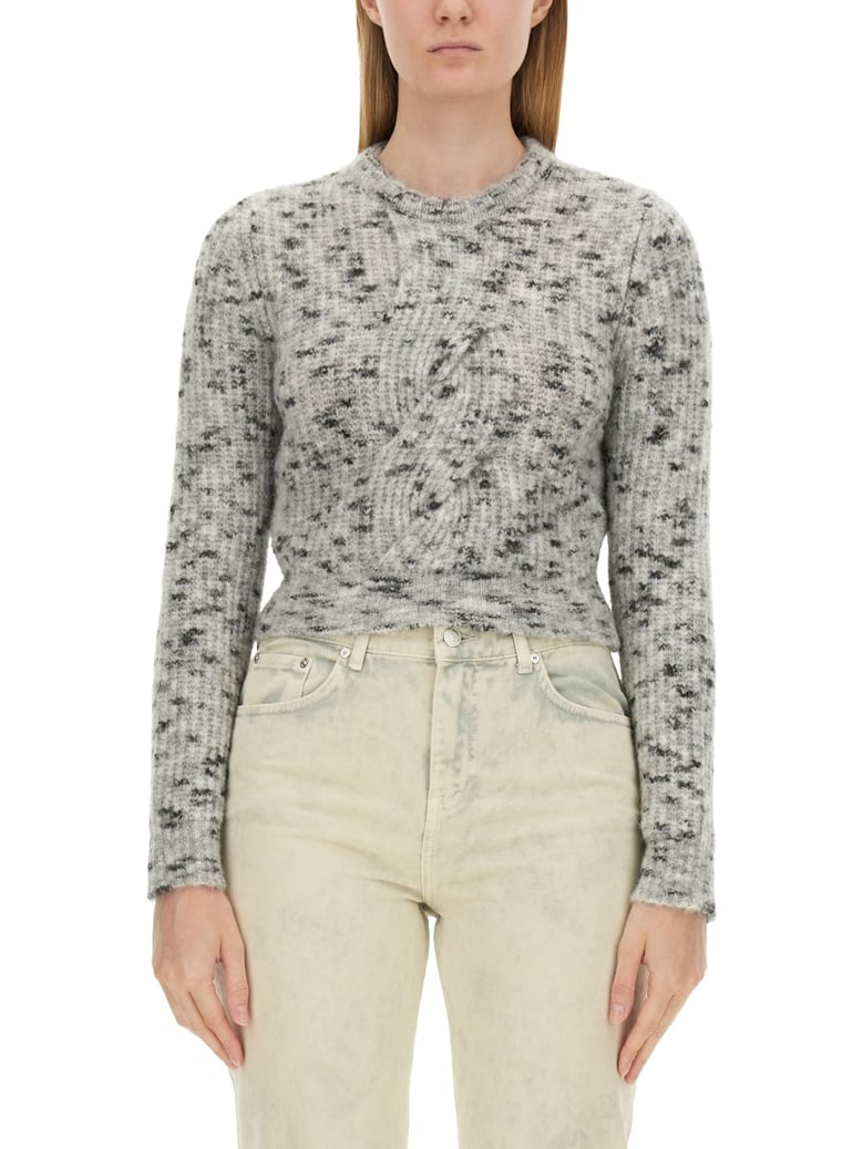 cropped shirt in grey by Selfnex