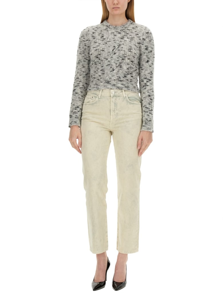 cropped shirt in grey by Selfnex