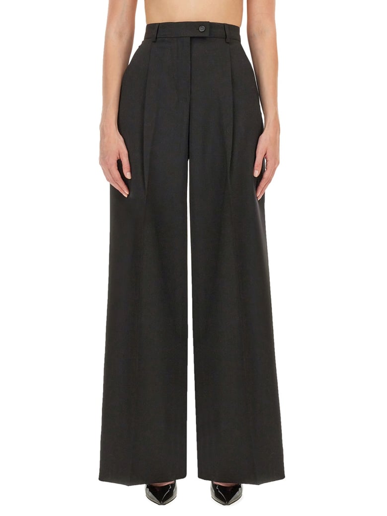 black virgin wool pants by Selfnex