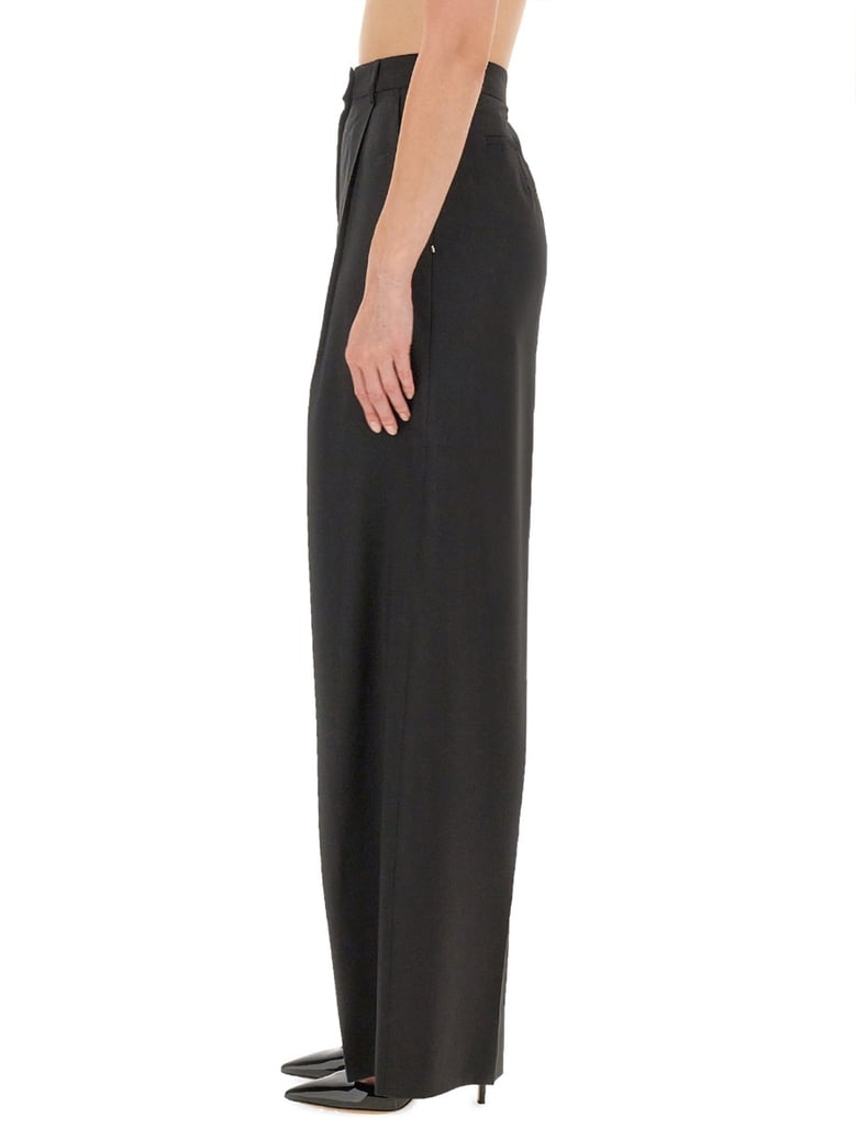 black virgin wool pants by Selfnex