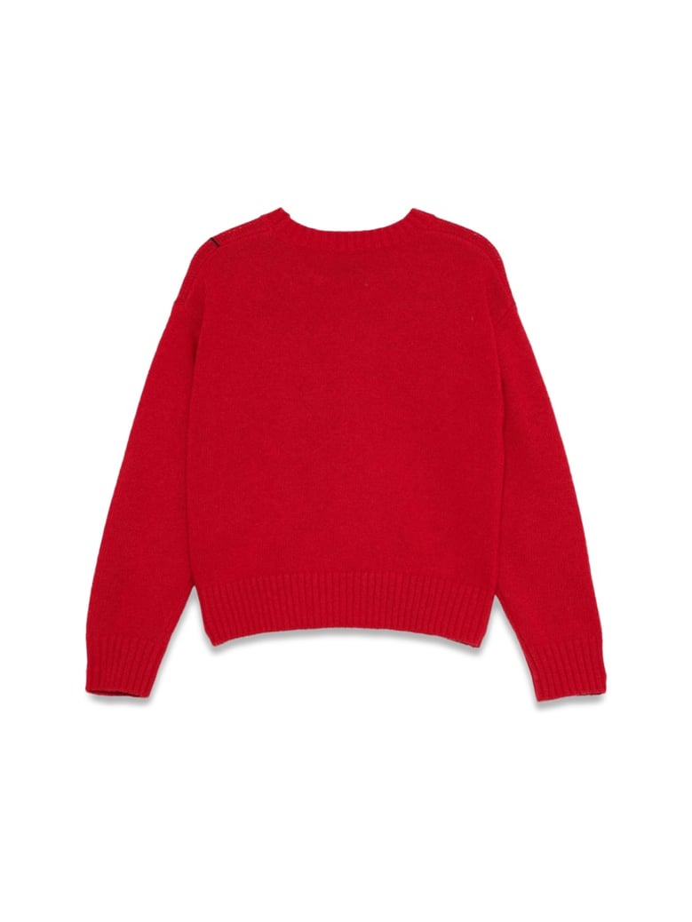 tricot knit sweatshirt red by Selfnex
