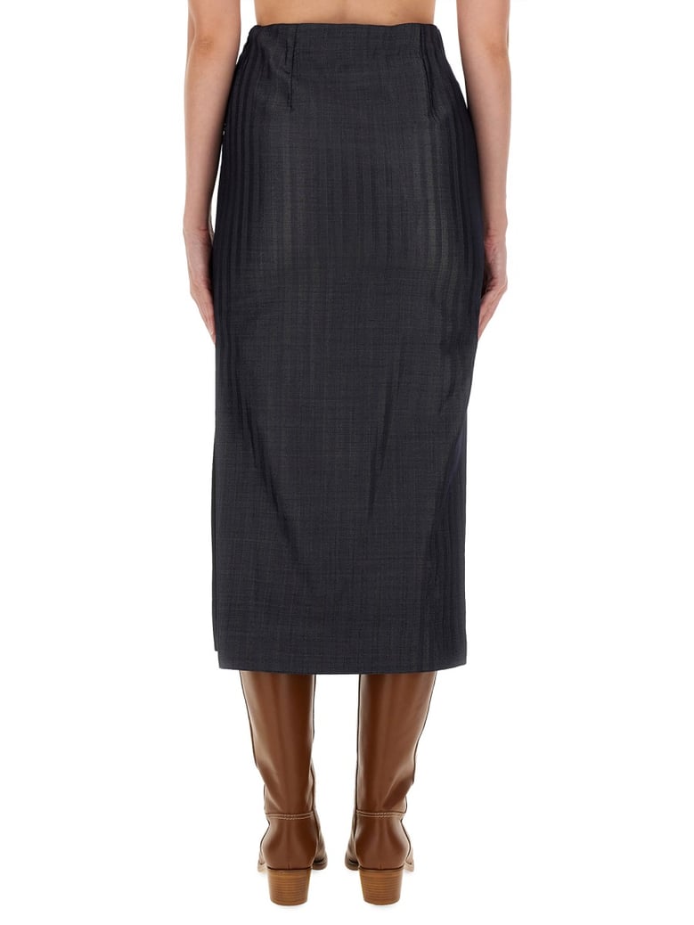 wool blend pencil skirt by Selfnex